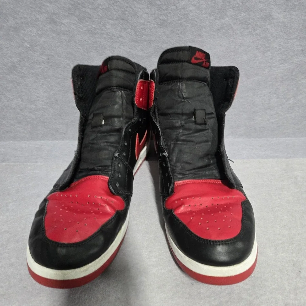 Nike Air Jordan 1 Retro OG High Banned Bred Sz 12 Red & Black